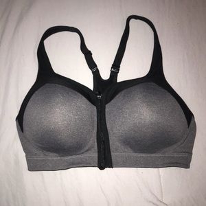 Zip up sports bra
